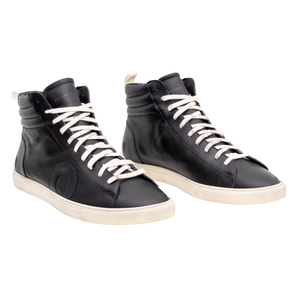 Oliver Cabell High Top Sneakers Black Leather Men's EU 45 US 12 UK 11